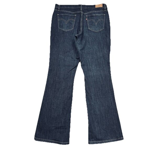 Levis 515 Bootcut Jeans 12 (33x30.5) Dark Wash Blue Denim High Mid Stretch Women - Picture 3 of 10